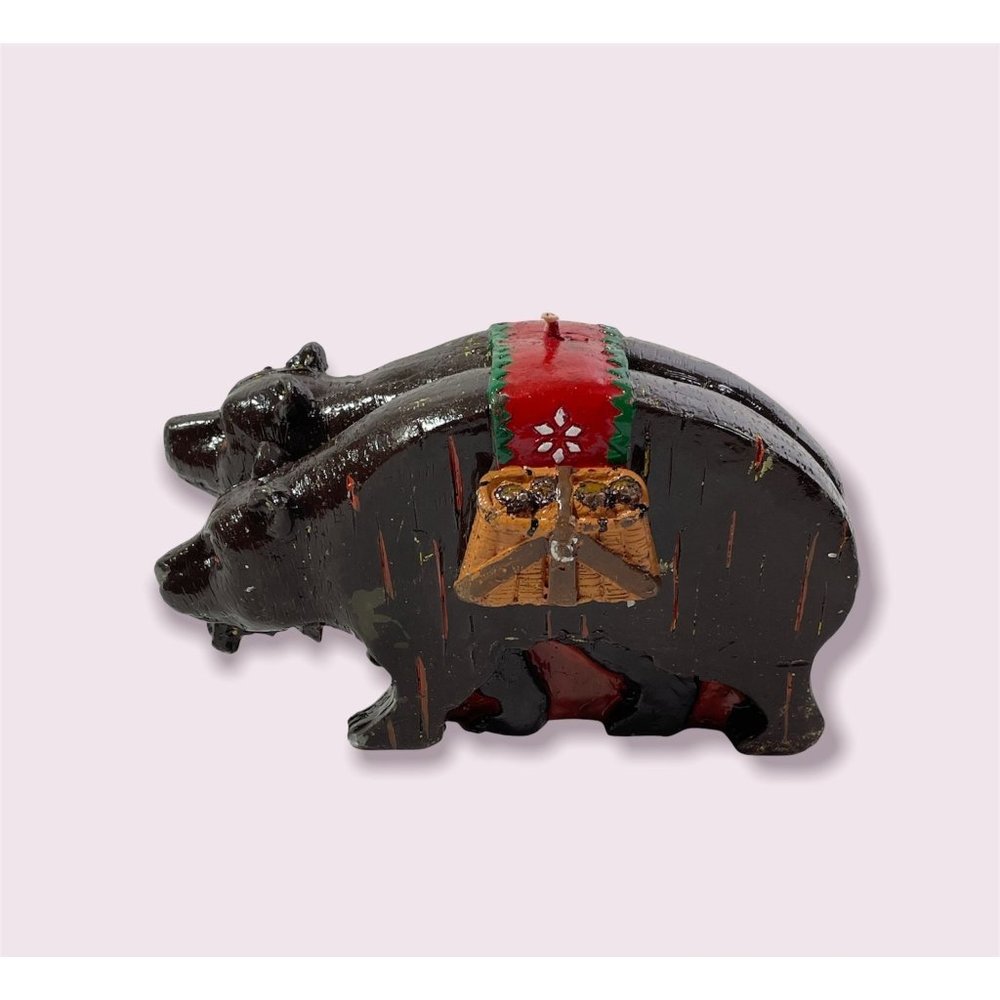 Two's Company Bear‎ Candle Vintage Figural Novelty Duo of Bears